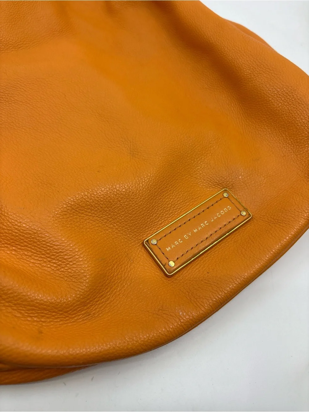 Vintage Marc By Marc Jacobs orange leather hobo bag with crossbody strap